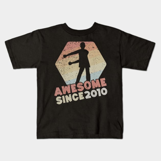 Gift for 10 Year Old birthday boy Awesome Since 2010 Kids T-Shirt by daylightpombo3